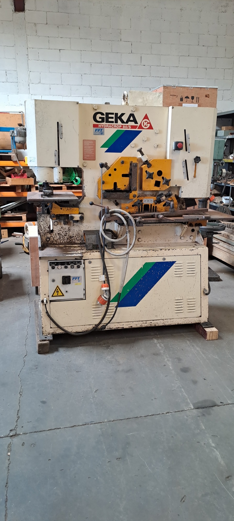 Punch and Shear Geka 80S, 3 phase, lots of tooling, very tidy.