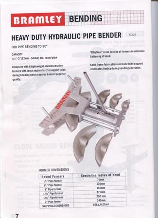 Hydraulic pipe bender Bramley 2